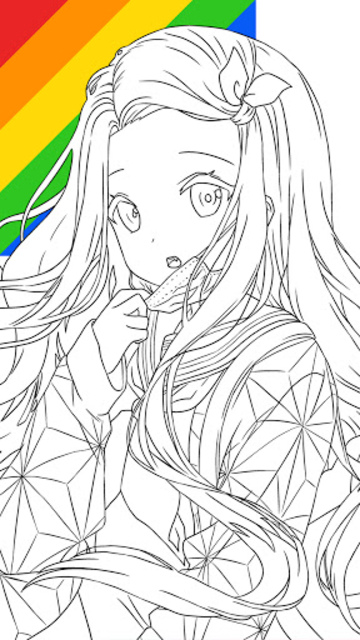 About anime coloring book nezuko google play version