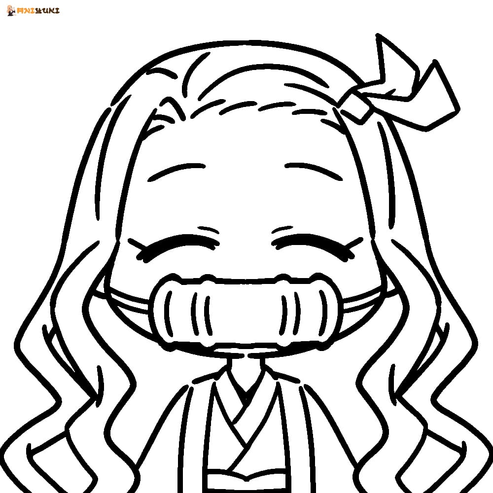 Nezuko kamado coloring pages