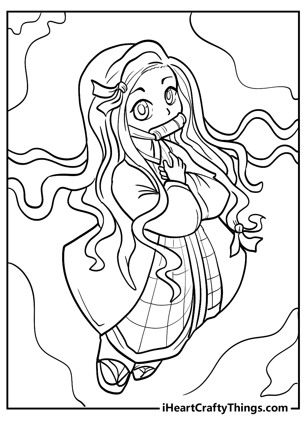 Printable nezuko coloring pages updated