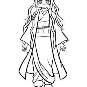 Nezuko colouring pages printable for free download