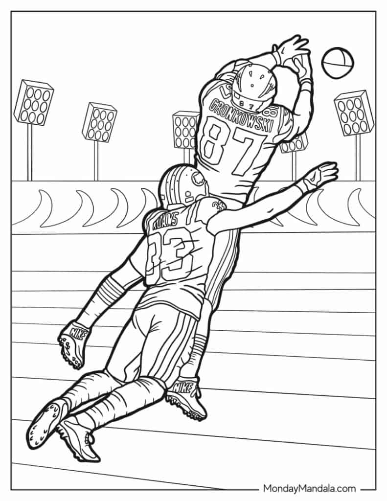 Football coloring pages free pdf printables