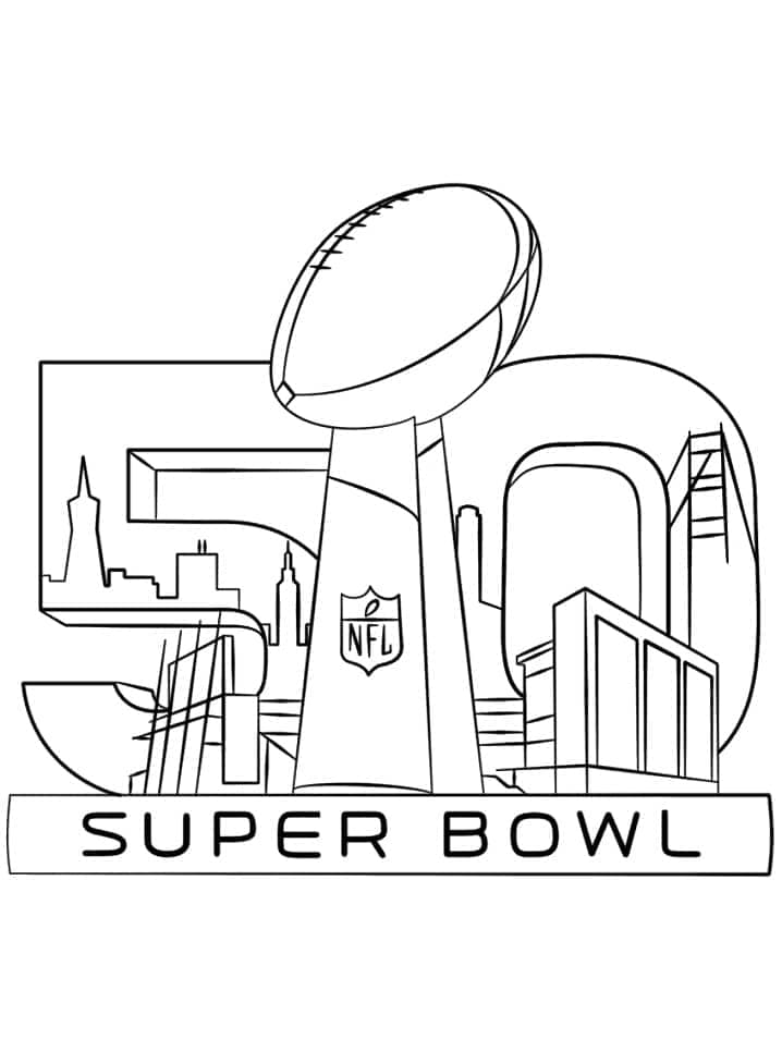 Super bowl image coloring page