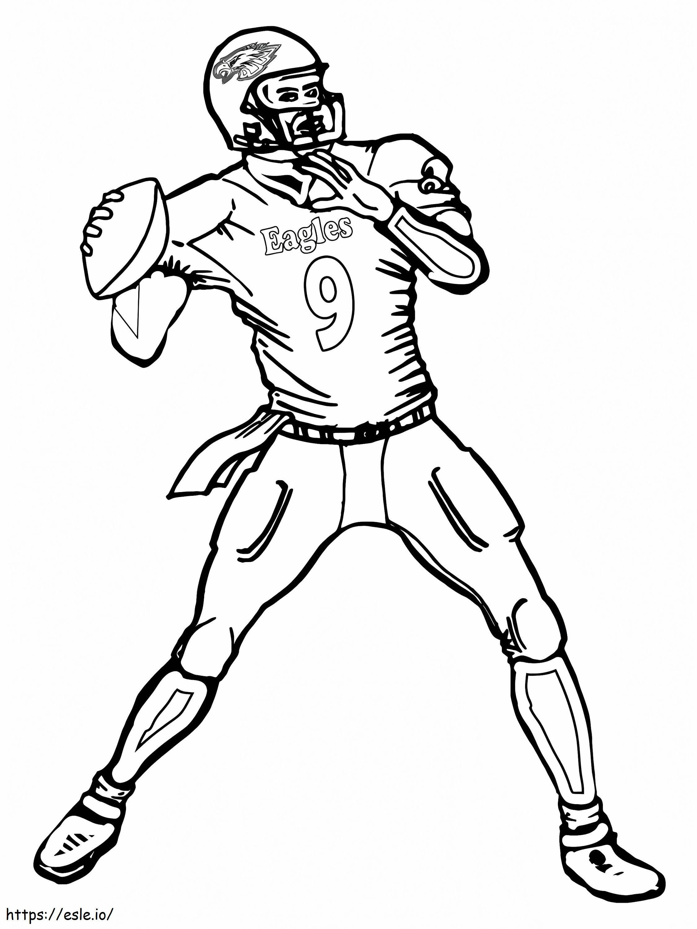 Philadelphia eagles player coloring page