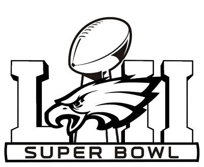 Del vinyl sticker r truck window nfl super bowl lii philadelphia eagles