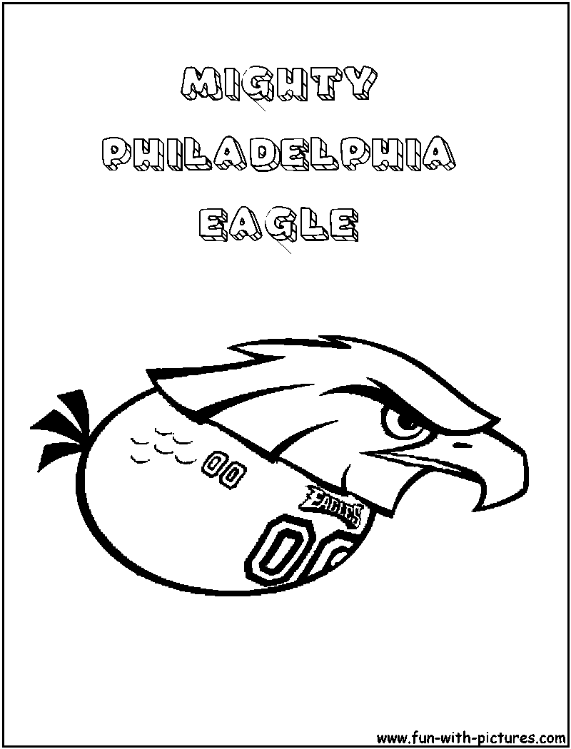 Angrybirds mightyphiladelphiaeagle coloring page