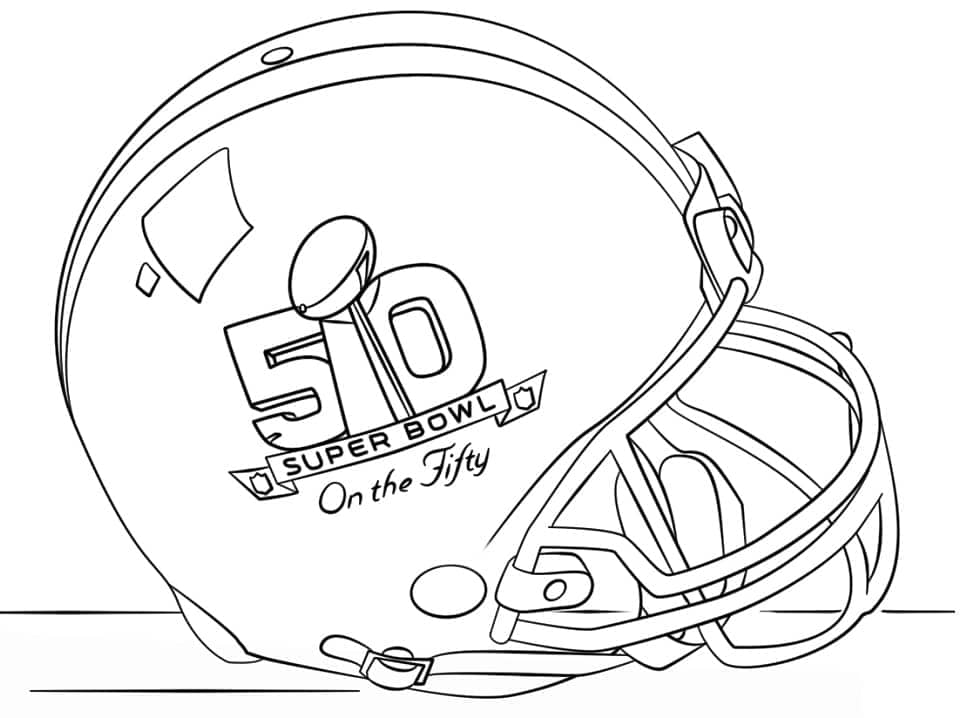 Super bowl coloring page