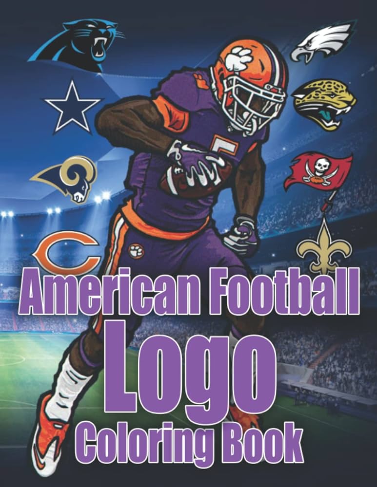 American football players coloring book popular sport in north america coloring pages ellis jacob books