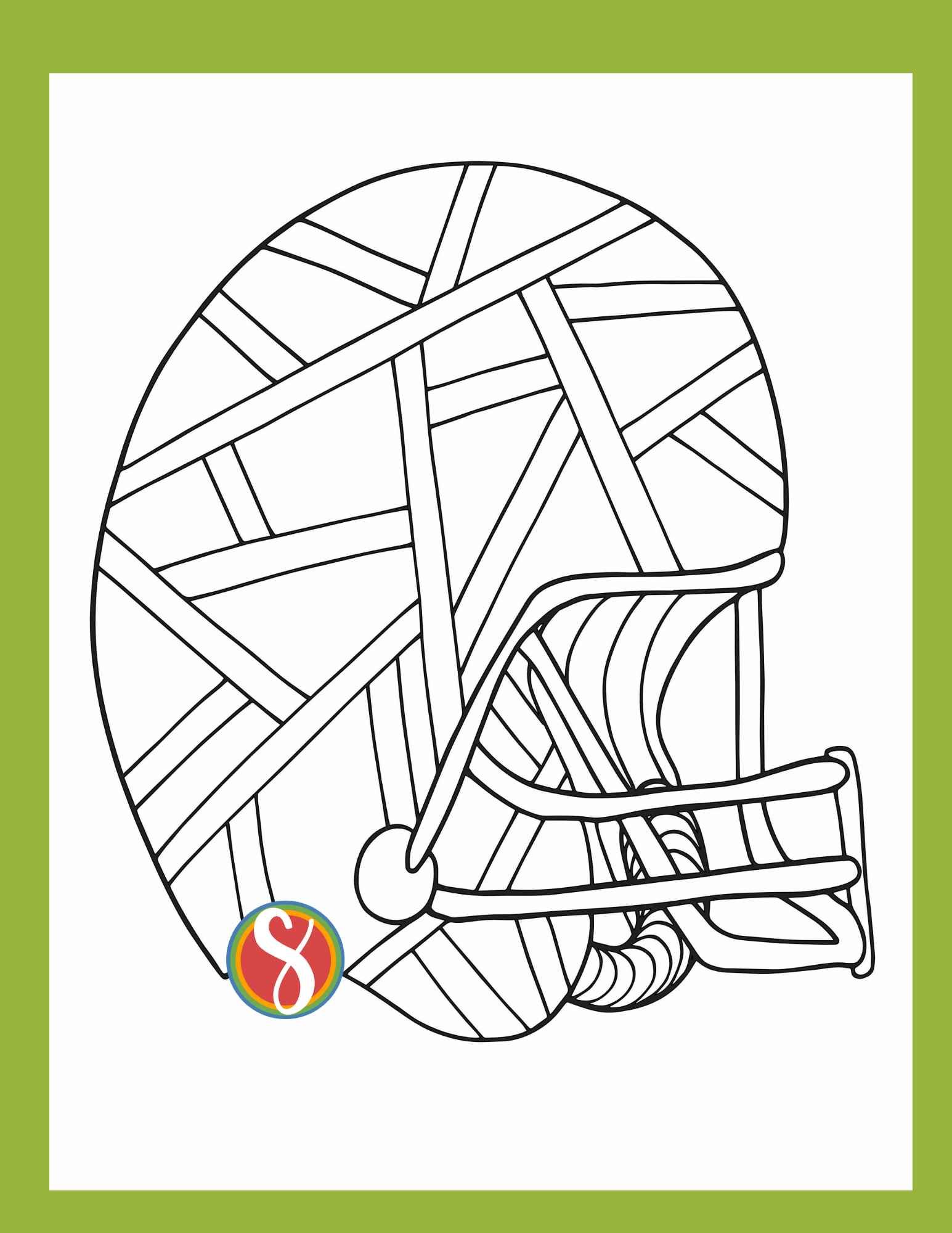 Free football coloring pages â stevie doodles