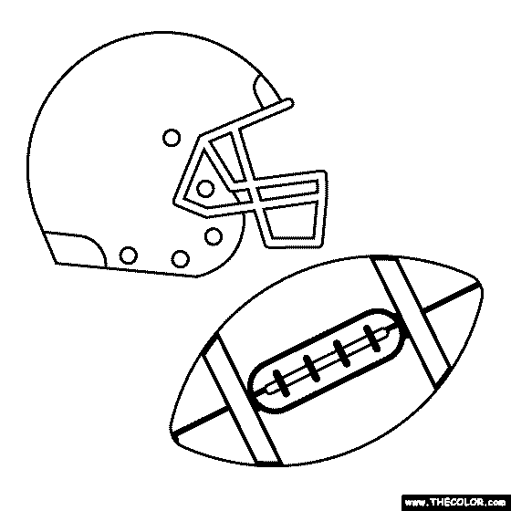 Helet and football coloring page