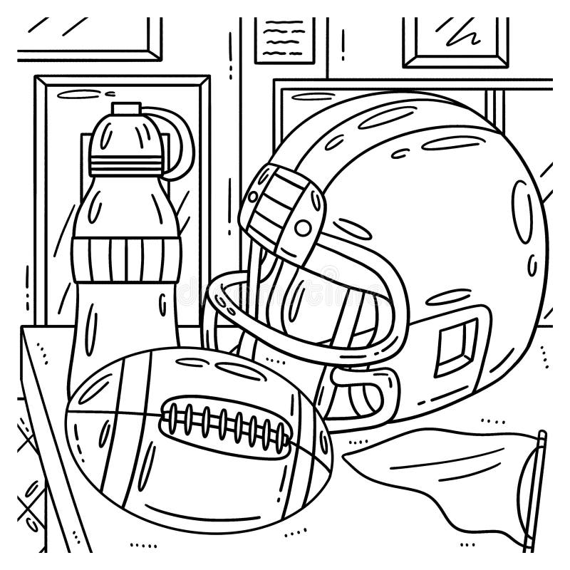 American football coloring page stock illustrations â american football coloring page stock illustrations vectors clipart