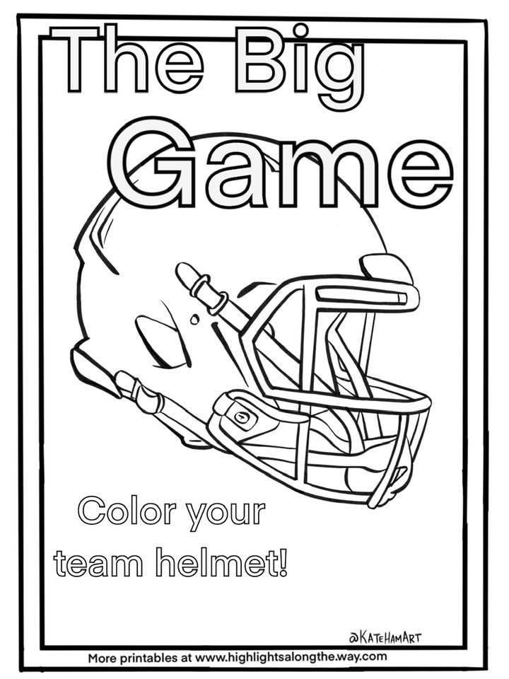 Football free coloring page