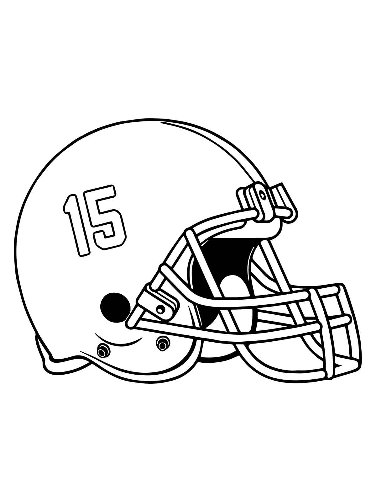 Football helmet coloring pages