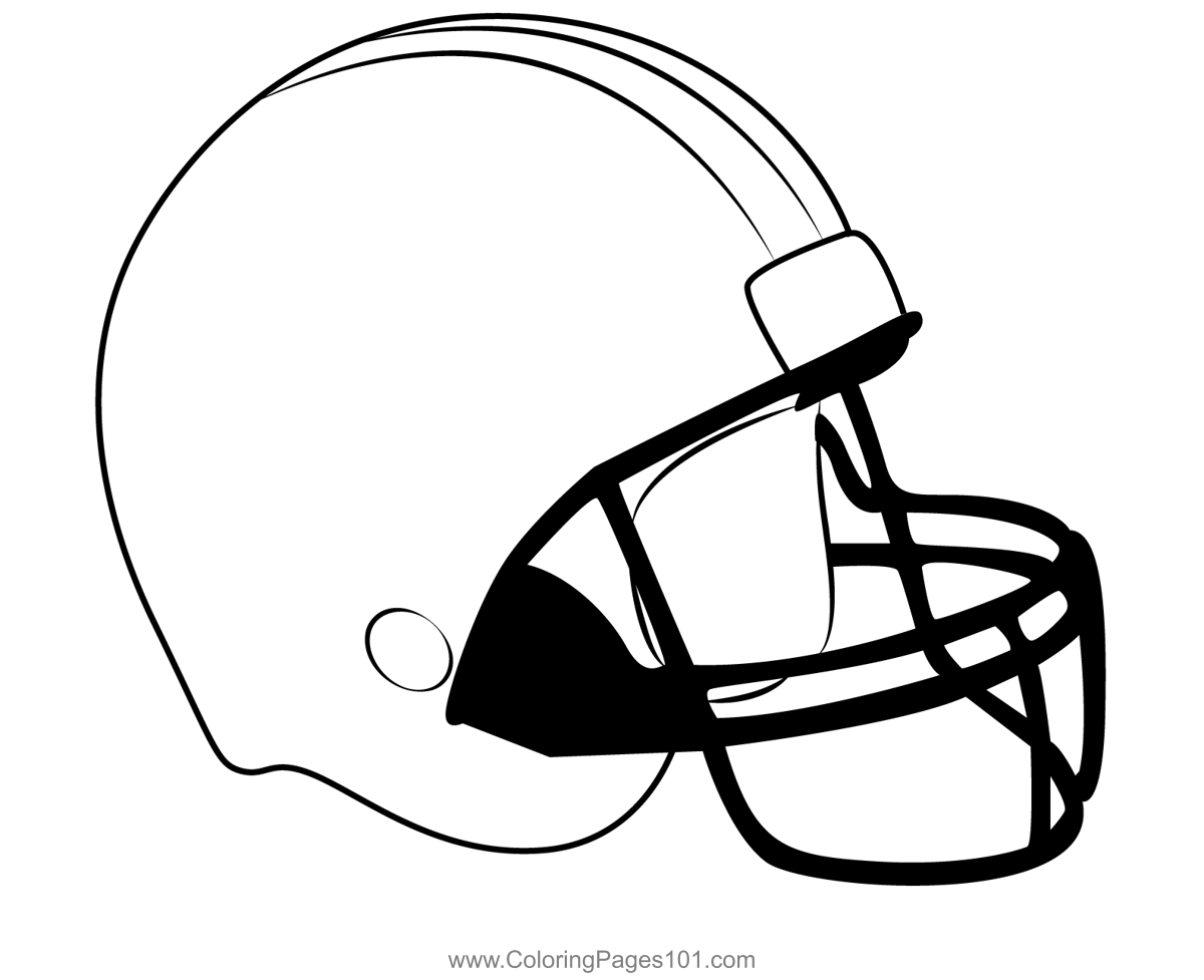 Baseball helmet coloring page for kids