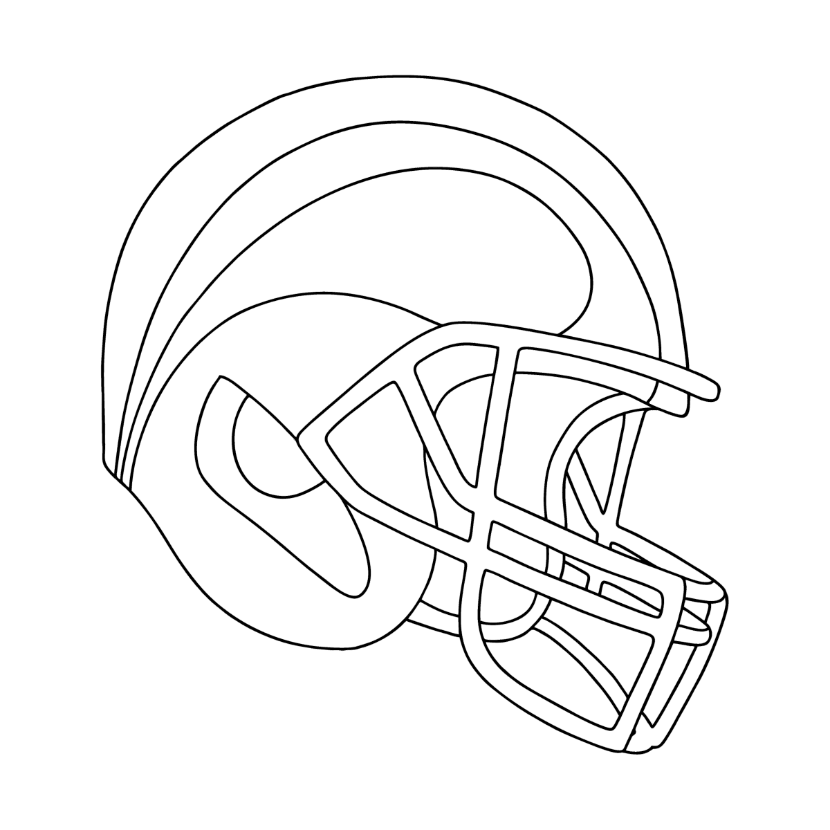 Nfl safety helmet ñolouring page â online and print for free