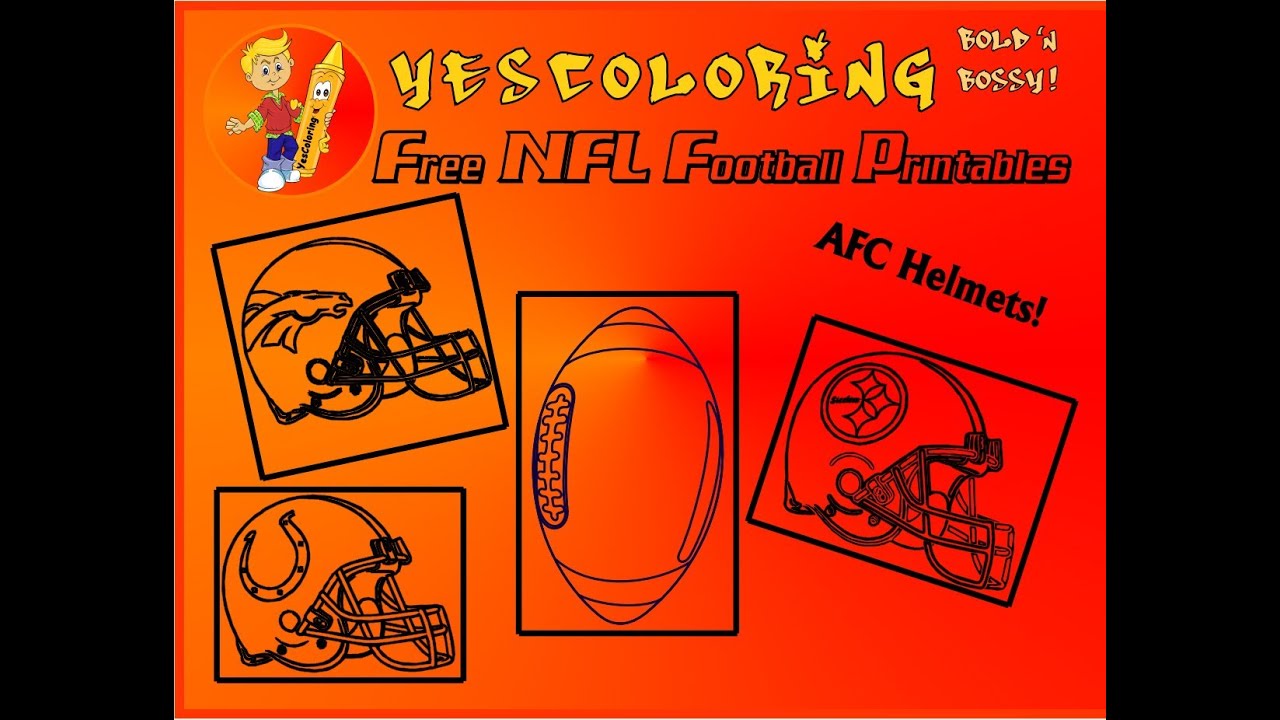 Tight afc football helmet coloring pages