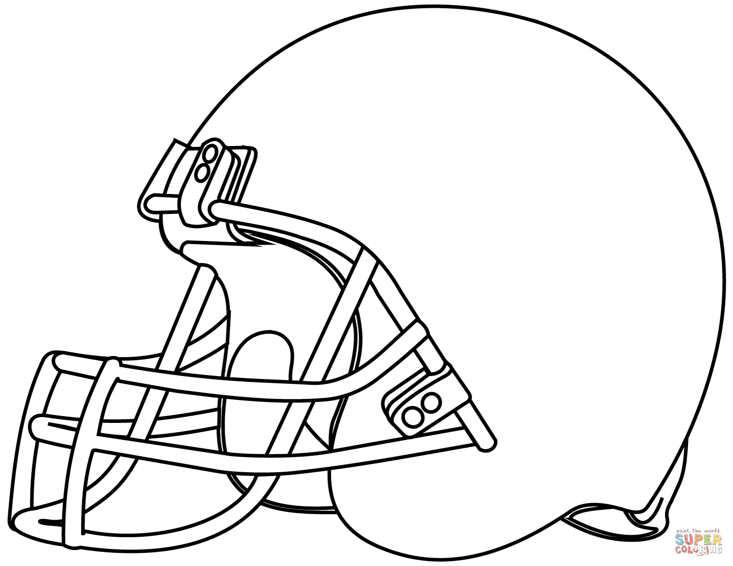 Football helmet coloring page free printable coloring pages