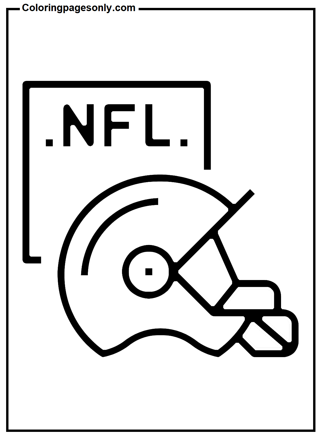 Super bowl image coloring page