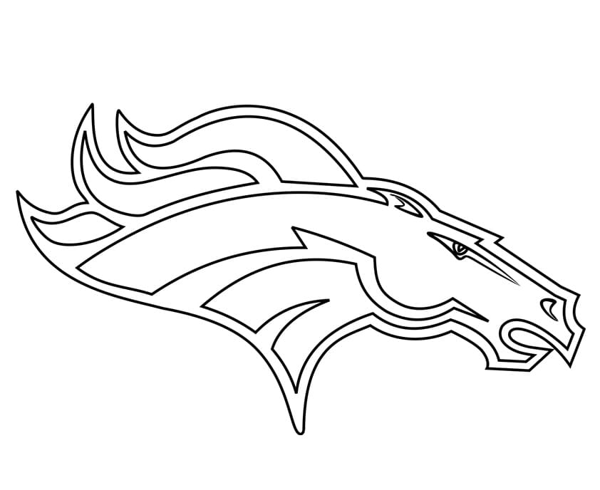 Denver broncos logo coloring page