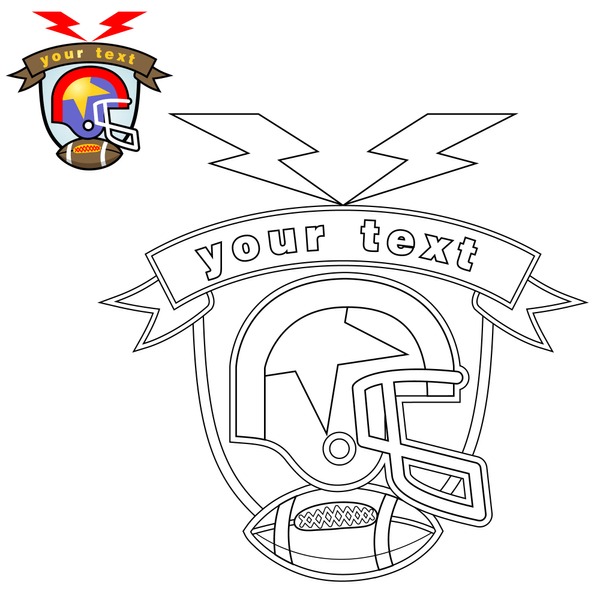 American football coloring page images stock photos d objects vectors