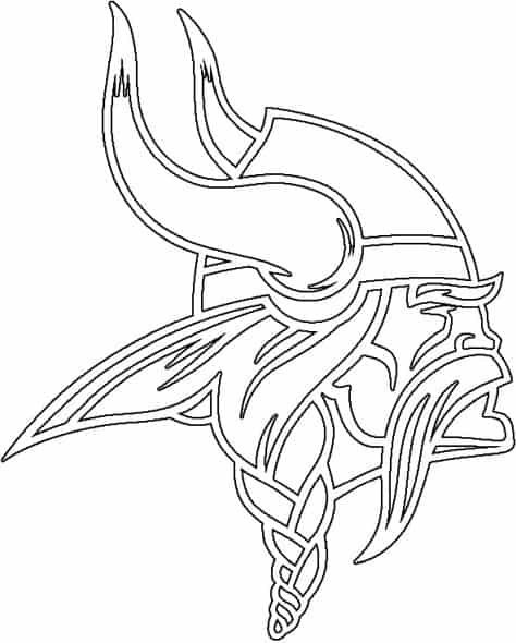 Minnesota vikings logo coloring page