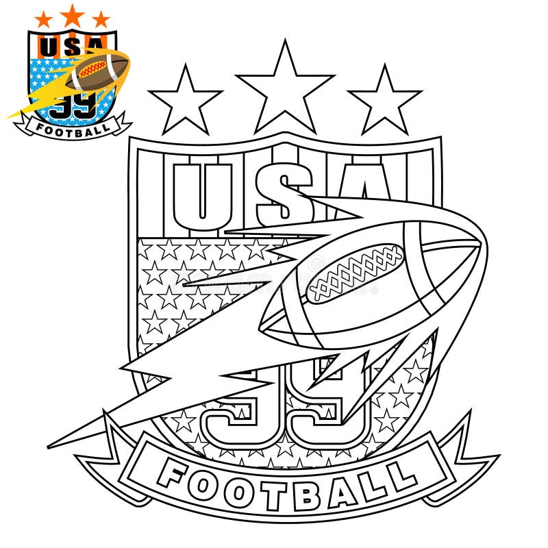 American football coloring page stock illustrations â american football coloring page stock illustrations vectors clipart