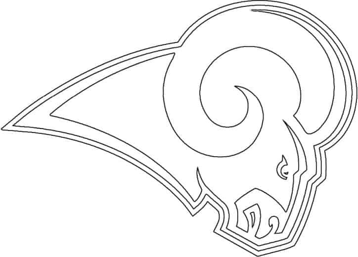 Los angeles rams logo coloring page