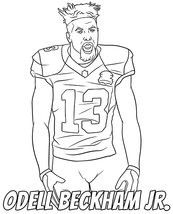 Odell beckham jr coloring sheet