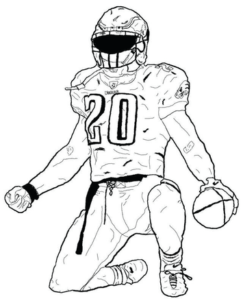 Football player coloring pages