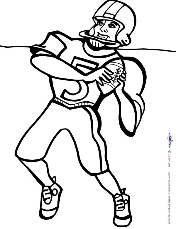 Printable football coloring page