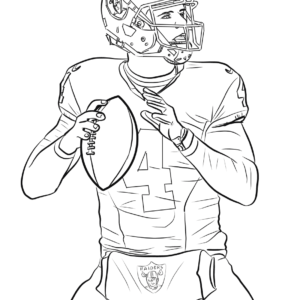 Football player coloring pages printable for free download