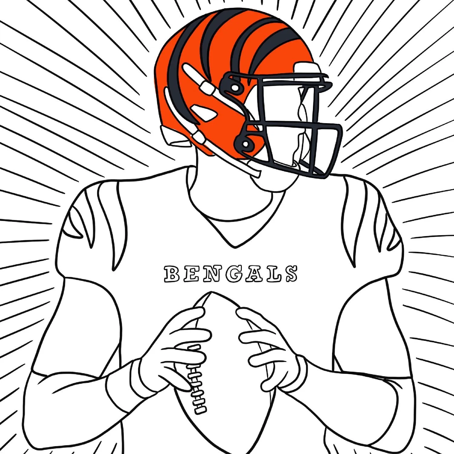 Cincinnati bengals football coloring page