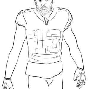 Football player coloring pages printable for free download