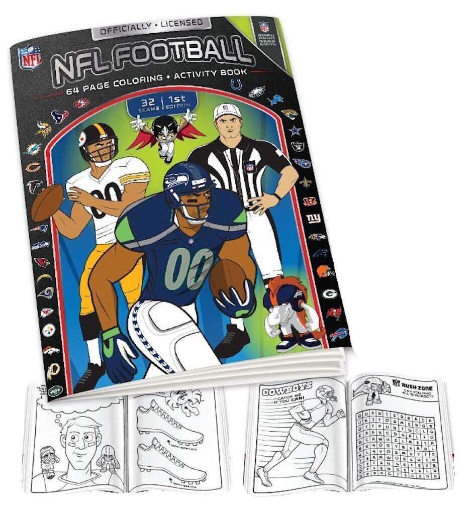 Nfl coloring book and activity book pages black and white great teaching book