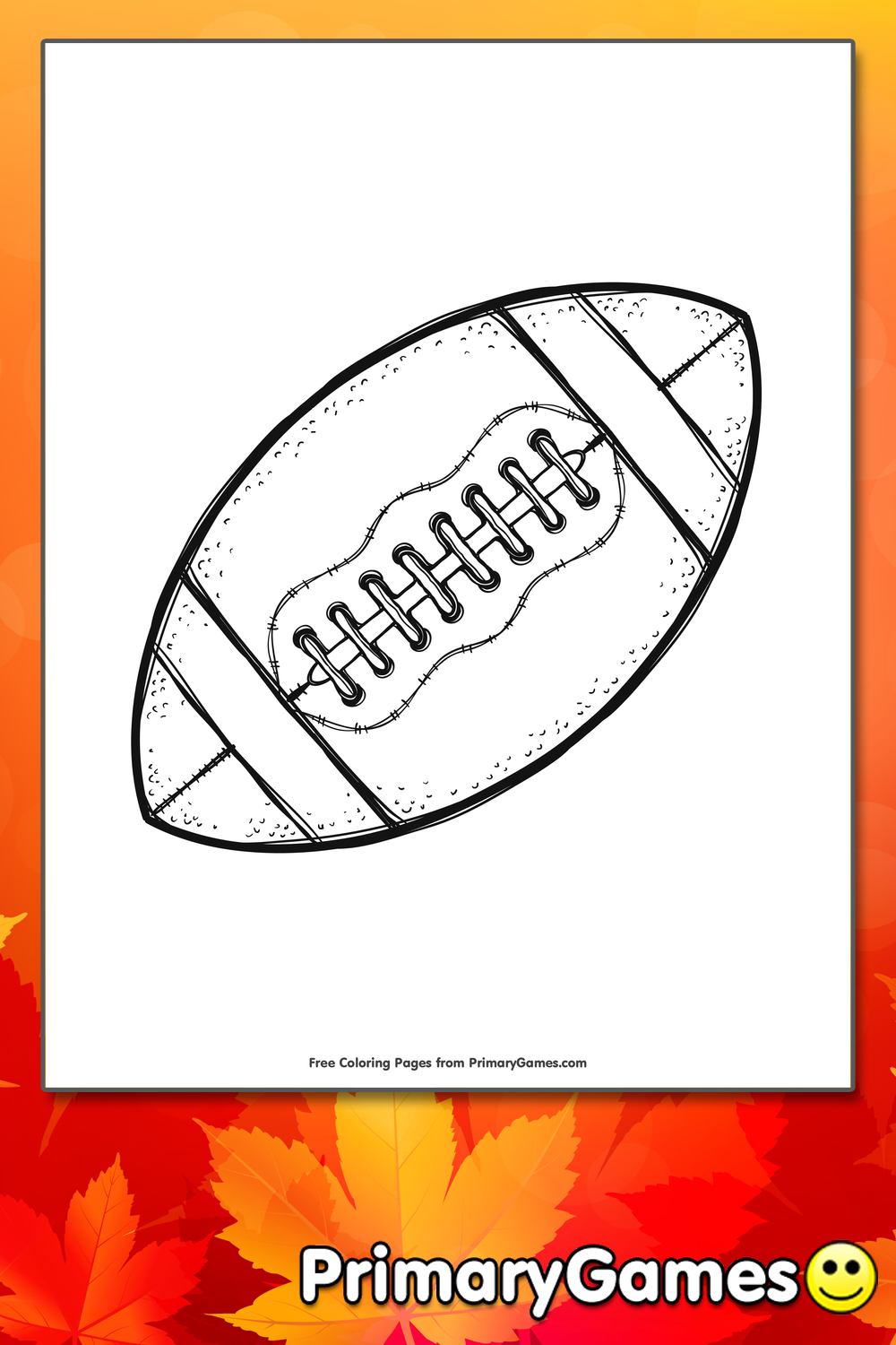 Football coloring page â free printable pdf from