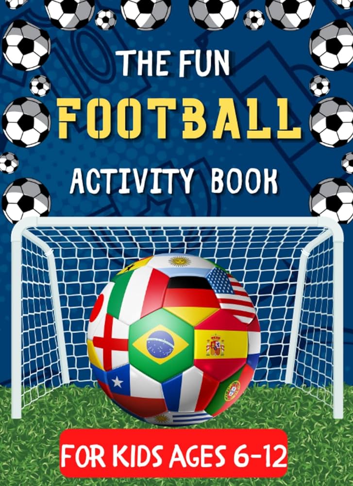 The fun football activity book for kids football themed activity book with fun mazes word searches and coloring pages for kids ages