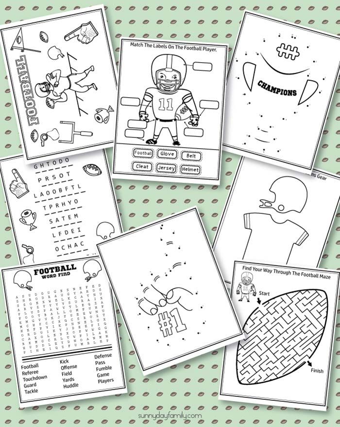 Free printable football coloring pages activities for big game fun football coloring pages football activity football crafts