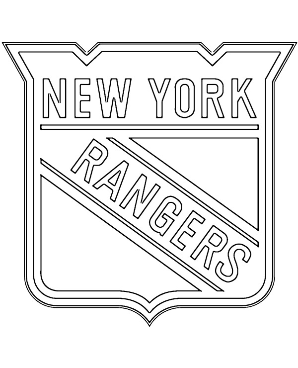 New york rangers crest coloring sheet