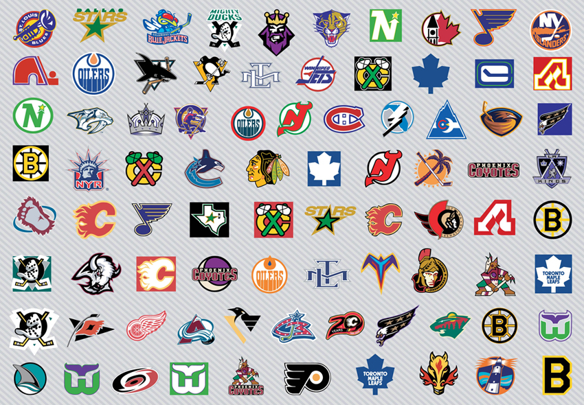 Nhl hockey logos vector art graphics