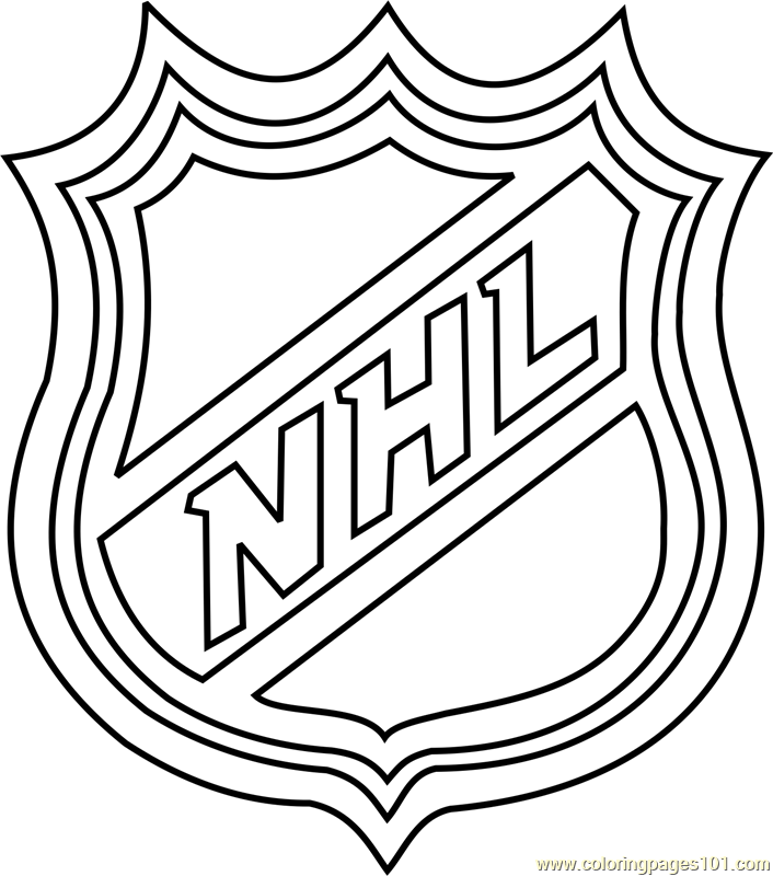 Nhl logo coloring page for kids