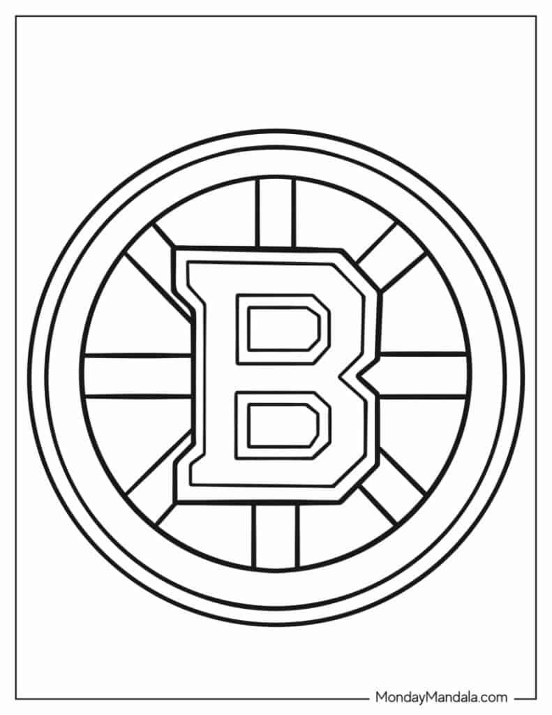 Hockey nhl coloring pages free pdf printables