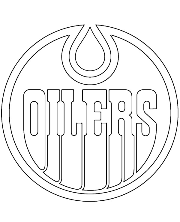 Edmonton oilers crest coloring page nhl