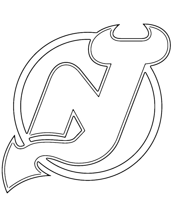 New jersey devils crest coloring page