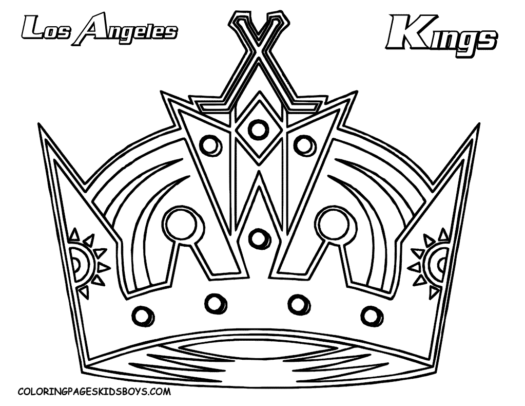 Nhl team logo coloring pages coloring pages los angeles kings kings hockey