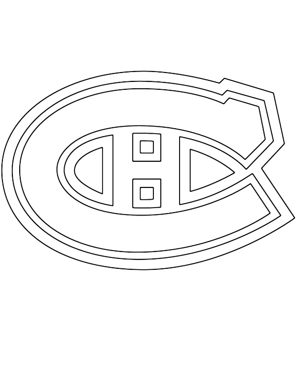 Montreal canadiens logo coloring page