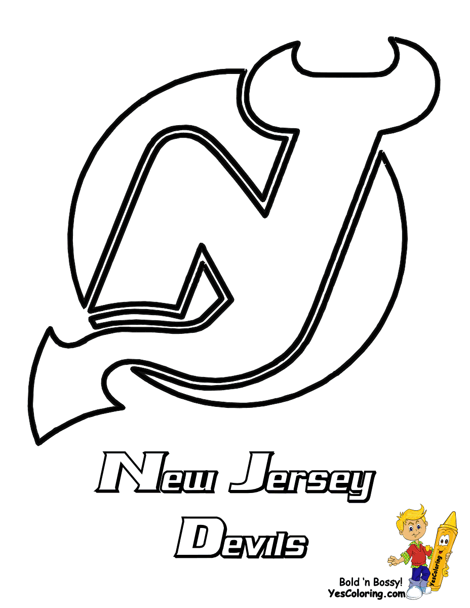 Stone cold nhl hockey coloring nj devils see