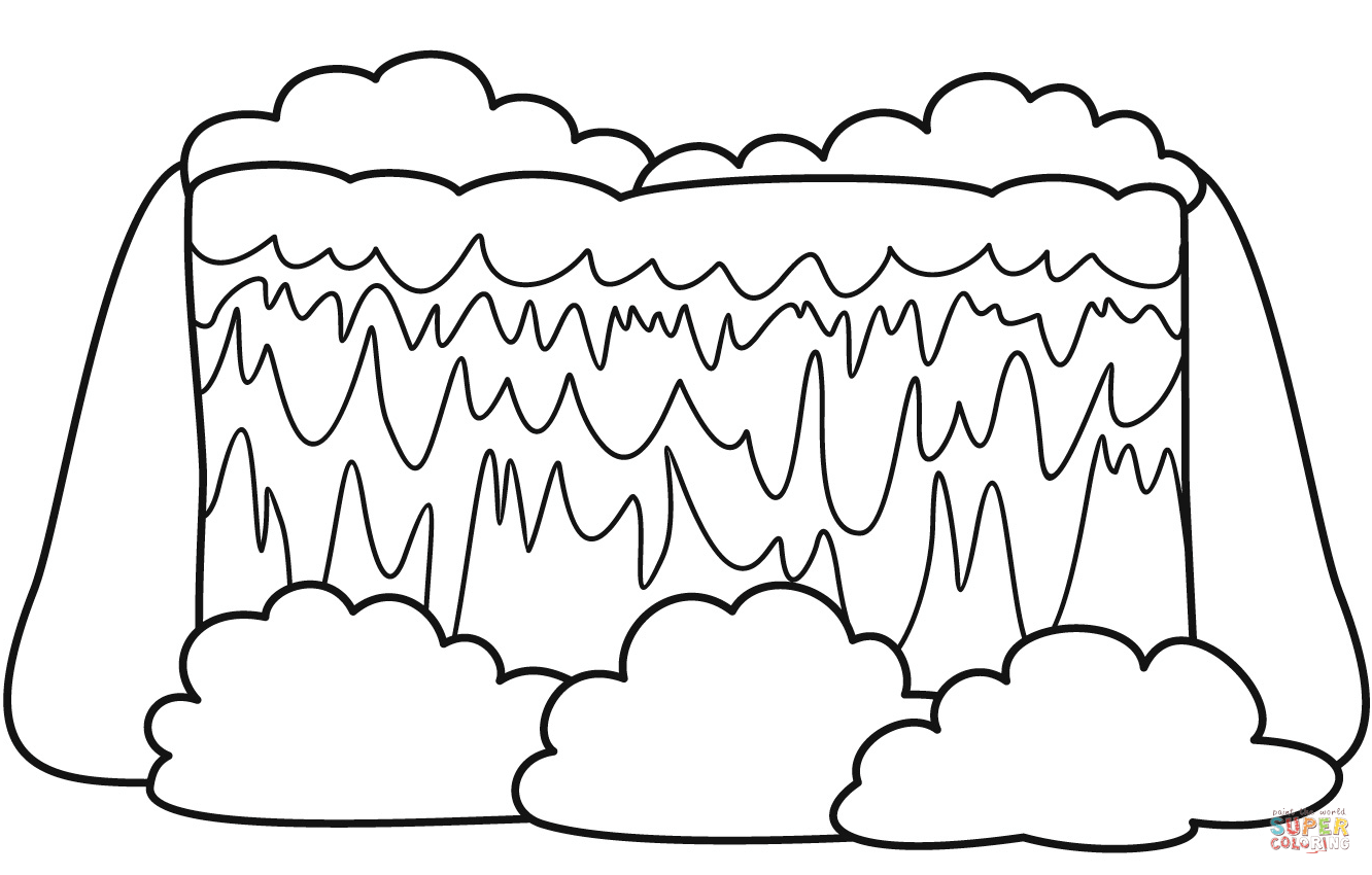 Waterfall coloring page free printable coloring pages