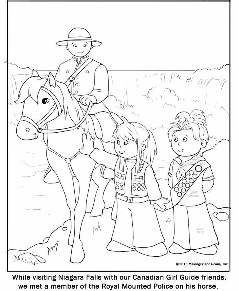 Canadian girl guide coloring page