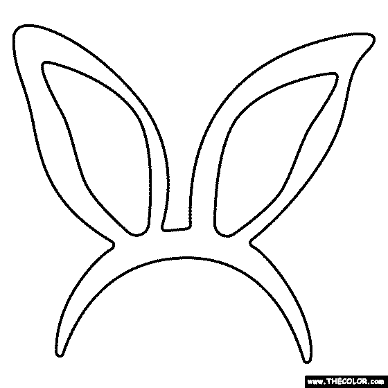 Bunny ears coloring page