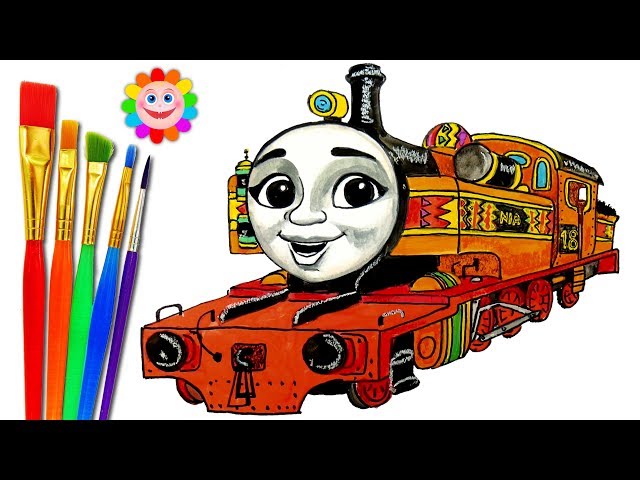 How to draw train thomas and friends big world big adventures nia trains video for kids