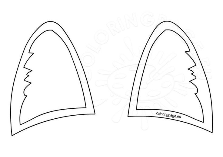 Cat ears template animal ears coloring pages template printable